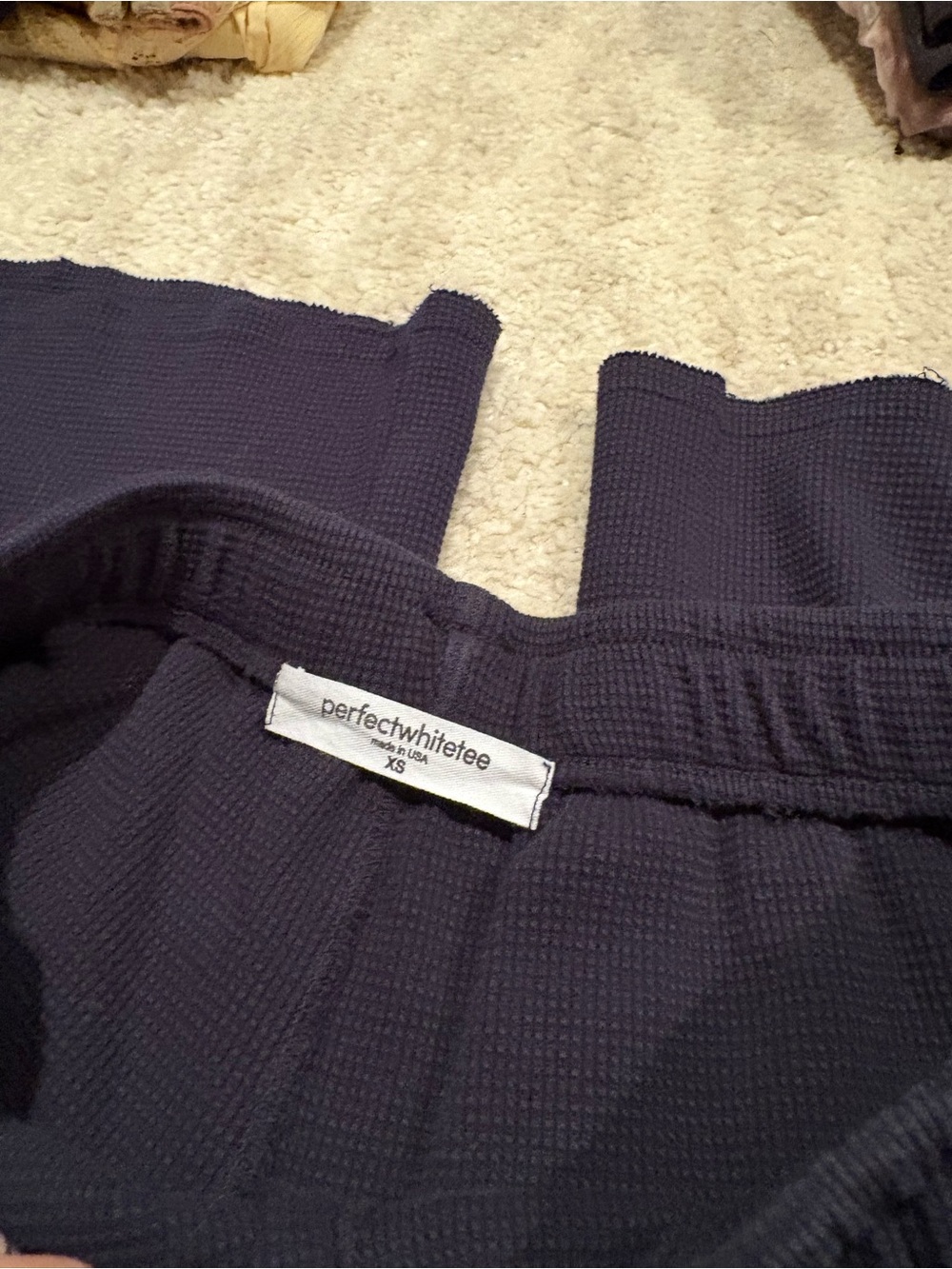 Perfect white tee waffle knit sweatpants - Picture 2 of 2